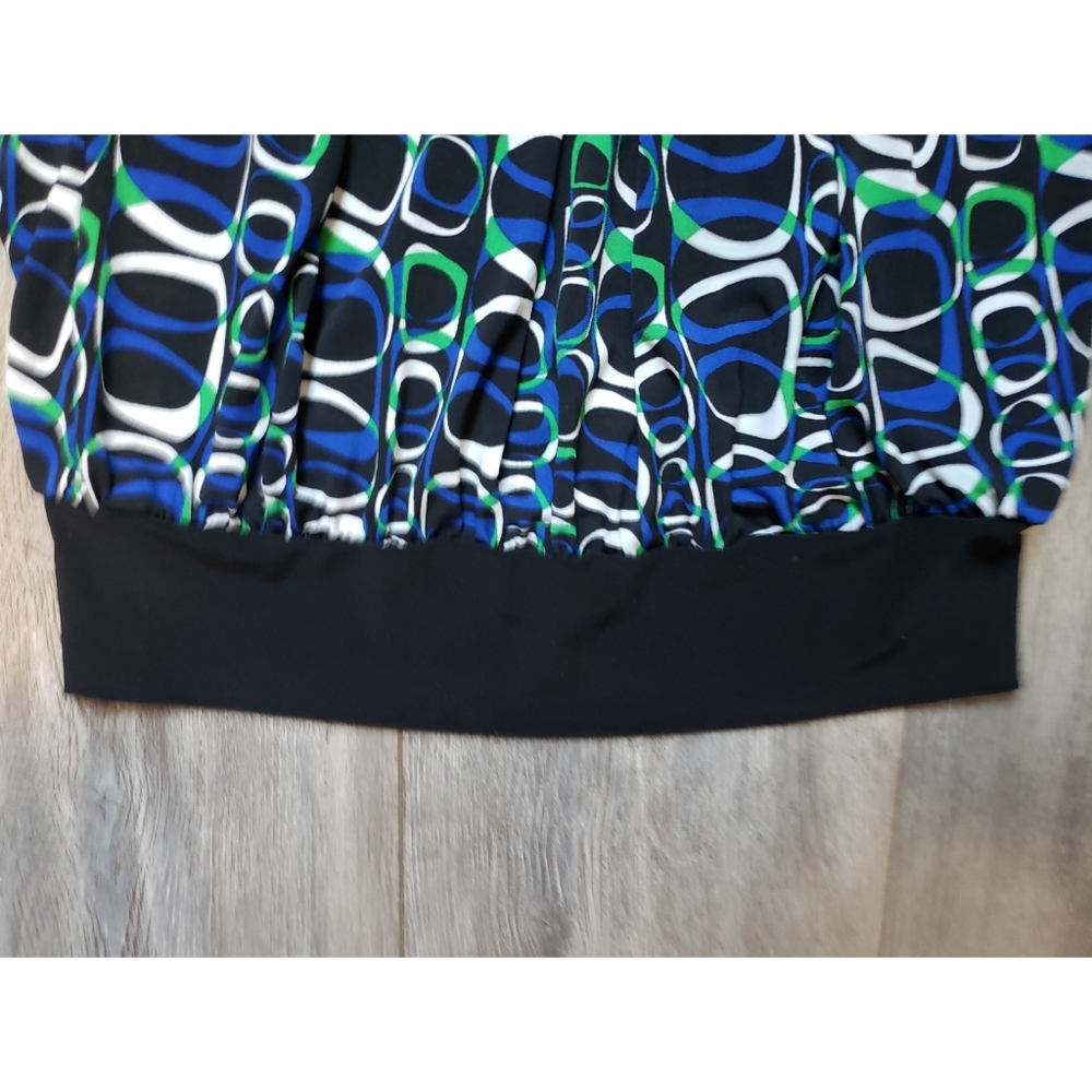 Wrapper Abstract Print Blouse - image 4